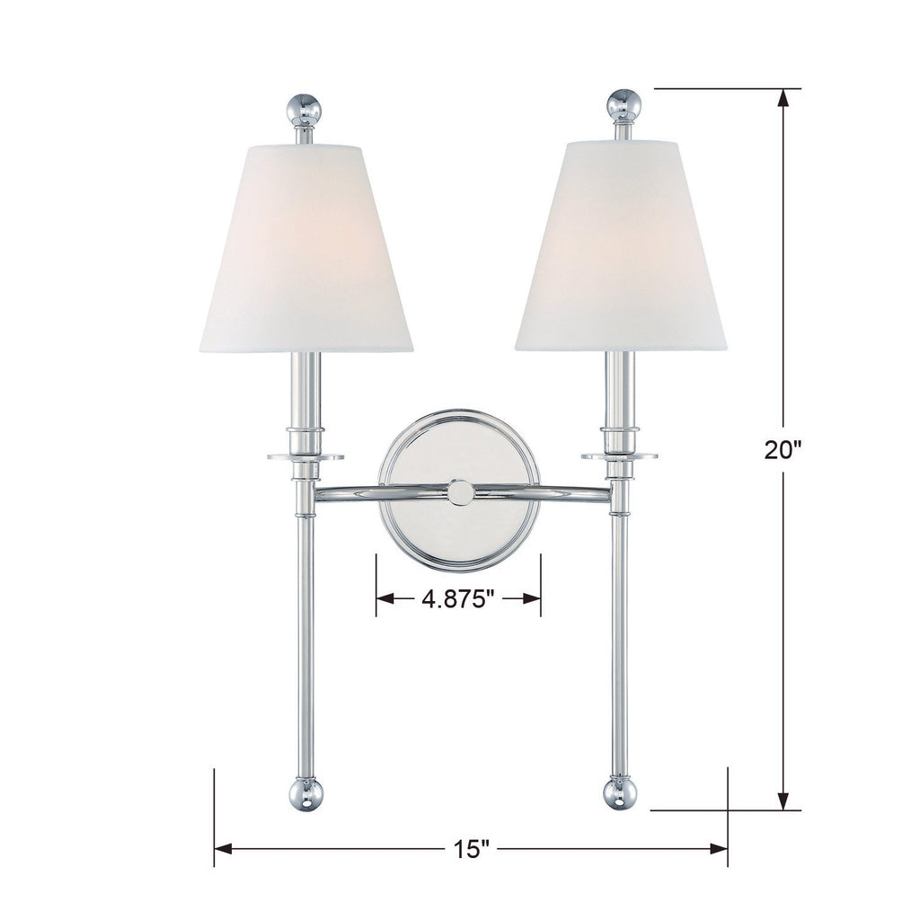 Riverdale 2 Light Sconce