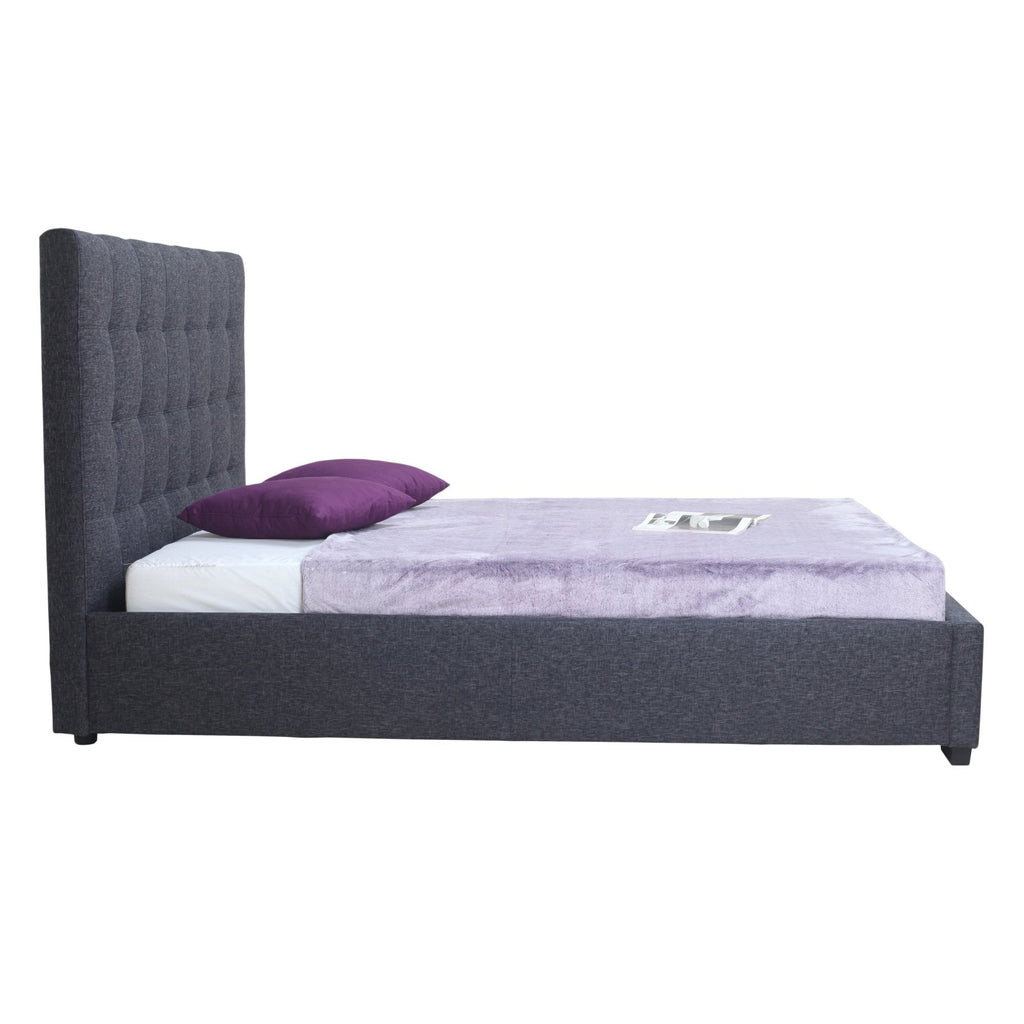 Belle Storage Bed Queen, Charcoal