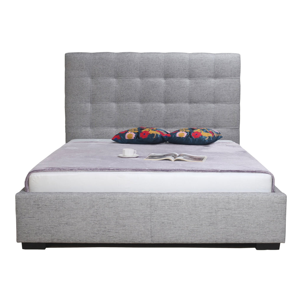 Belle Storage Bed Queen, Light Grey