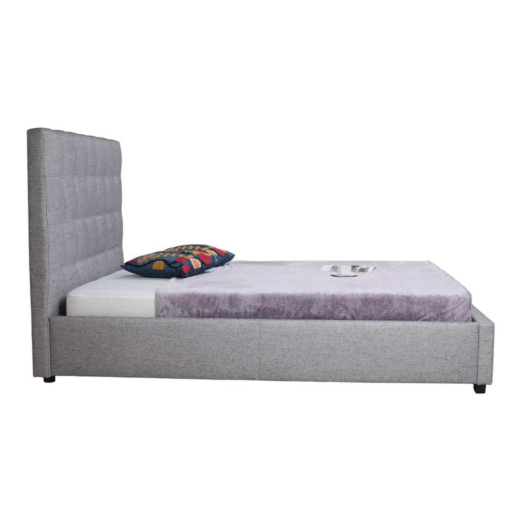 Belle Storage Bed Queen, Light Grey