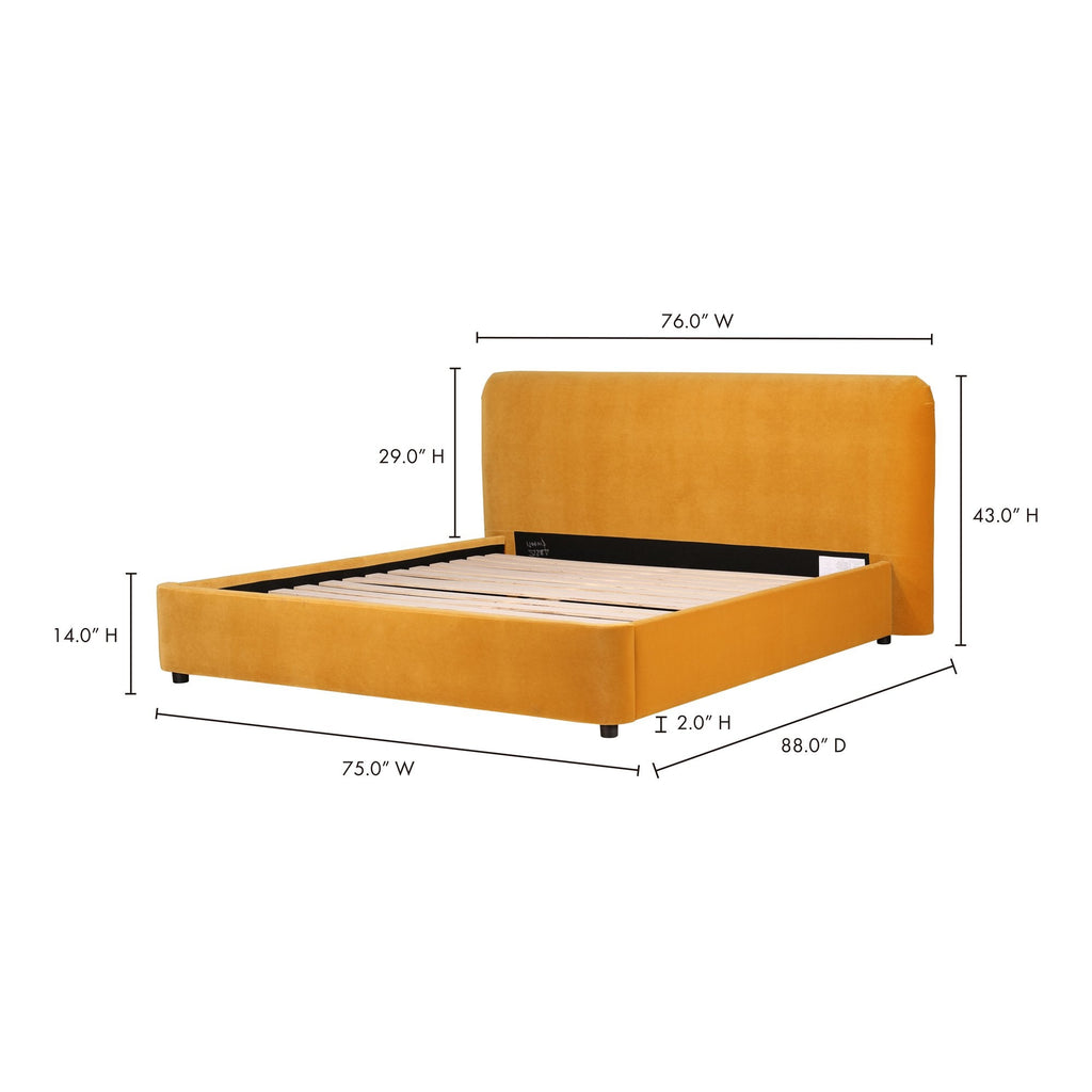 Samara Queen Bed, Yellow