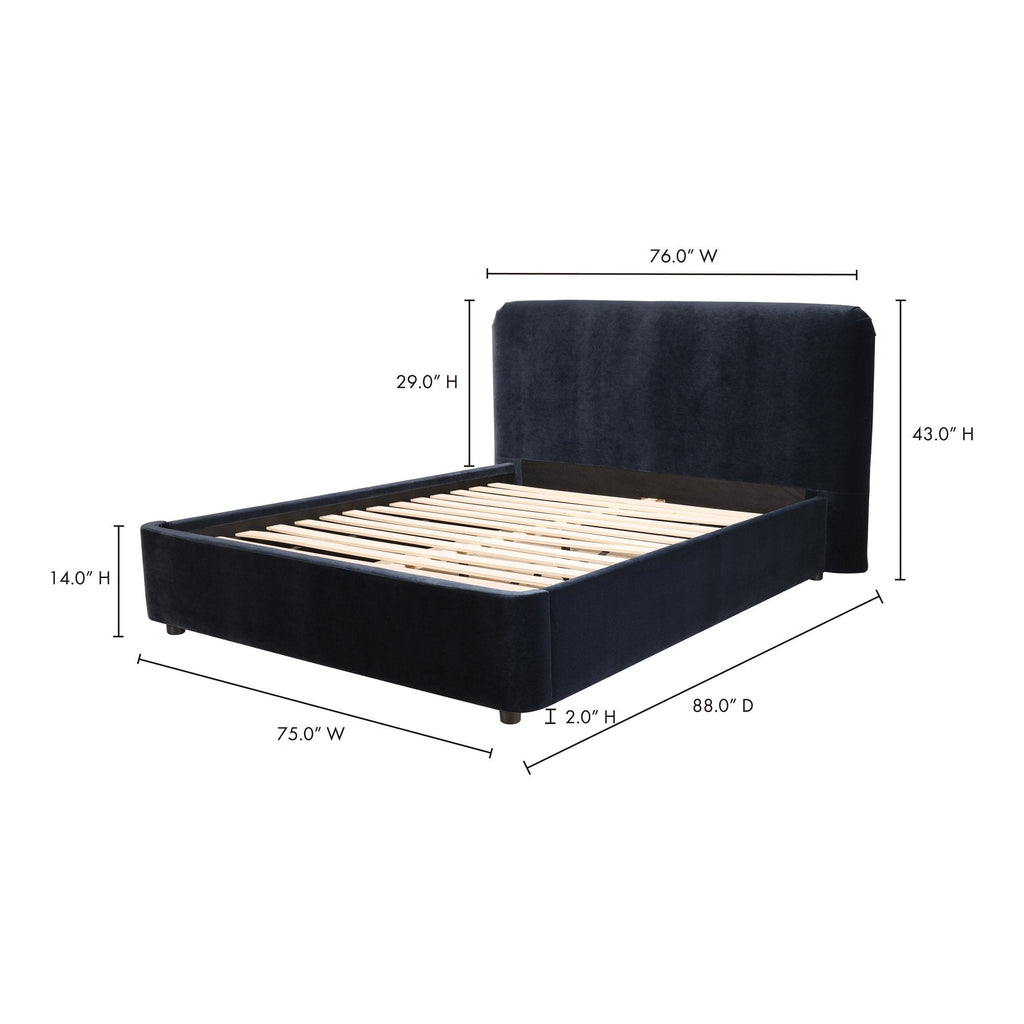 Samara Queen Bed, Blue