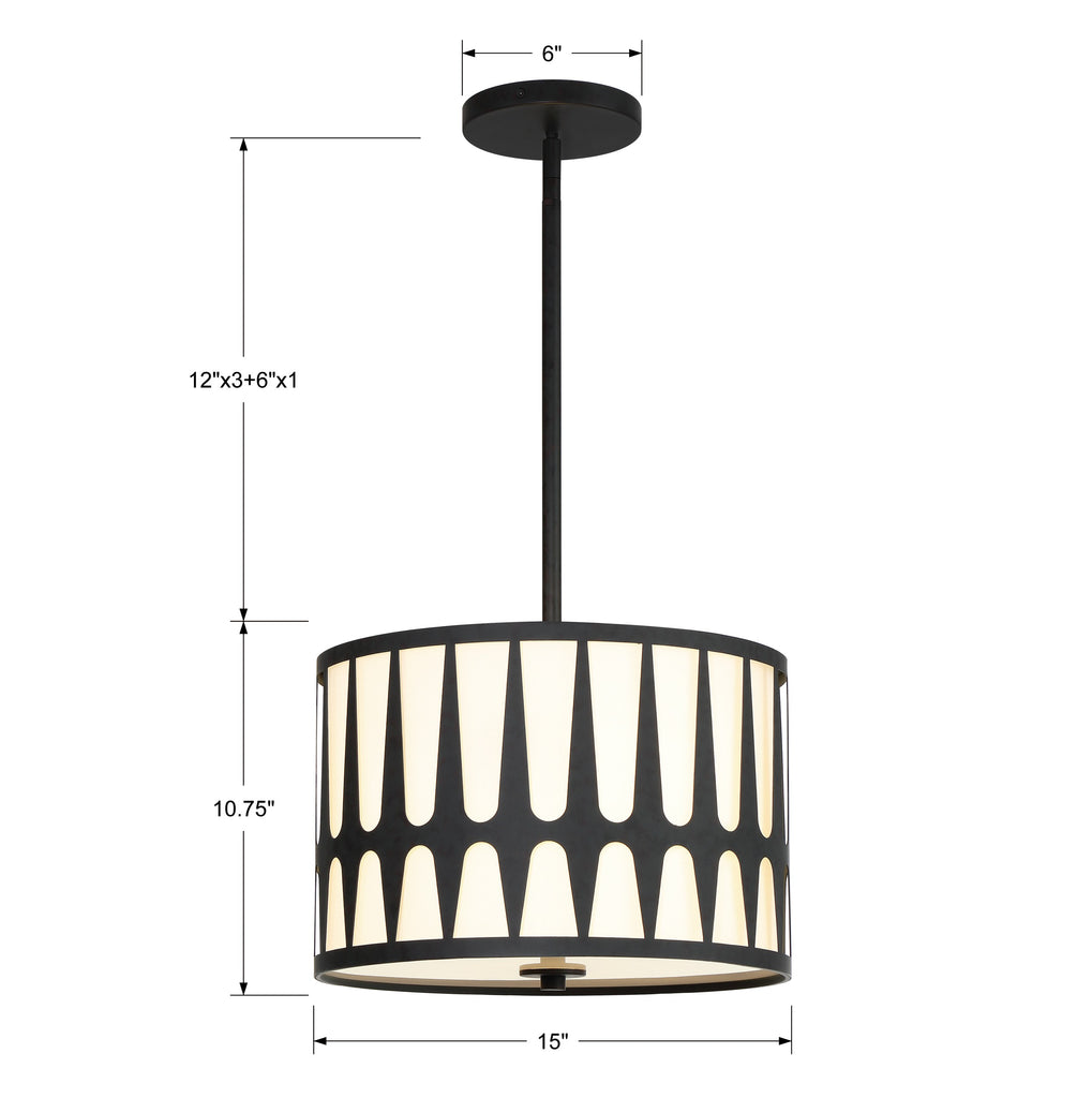 Royston 3 Light Pendant