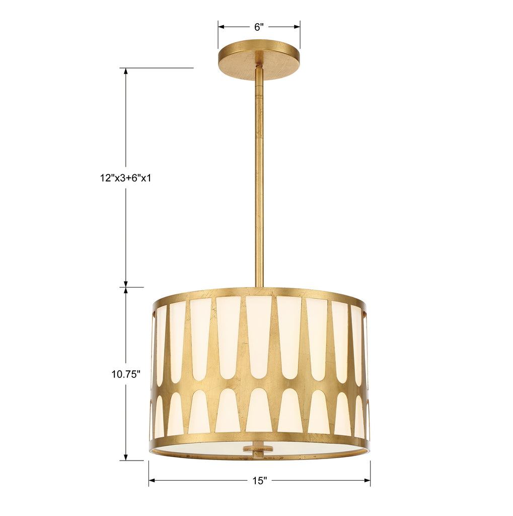 Royston 3 Light Pendant