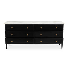 Eleanor 6 Drawer Dresser Black