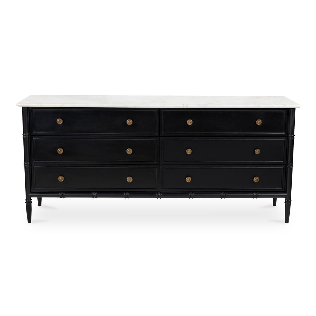 Eleanor 6 Drawer Dresser Black