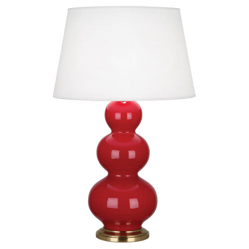 Ruby Red Triple Gourd Table Lamp-Style Number RR40X