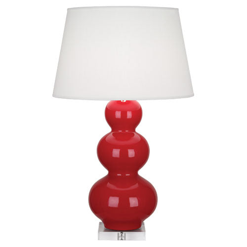 Ruby Red Triple Gourd Table Lamp-Style Number RR43X