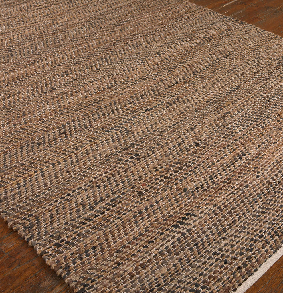 Tobais 5 X 8 Rescued Leather & Hemp Rug