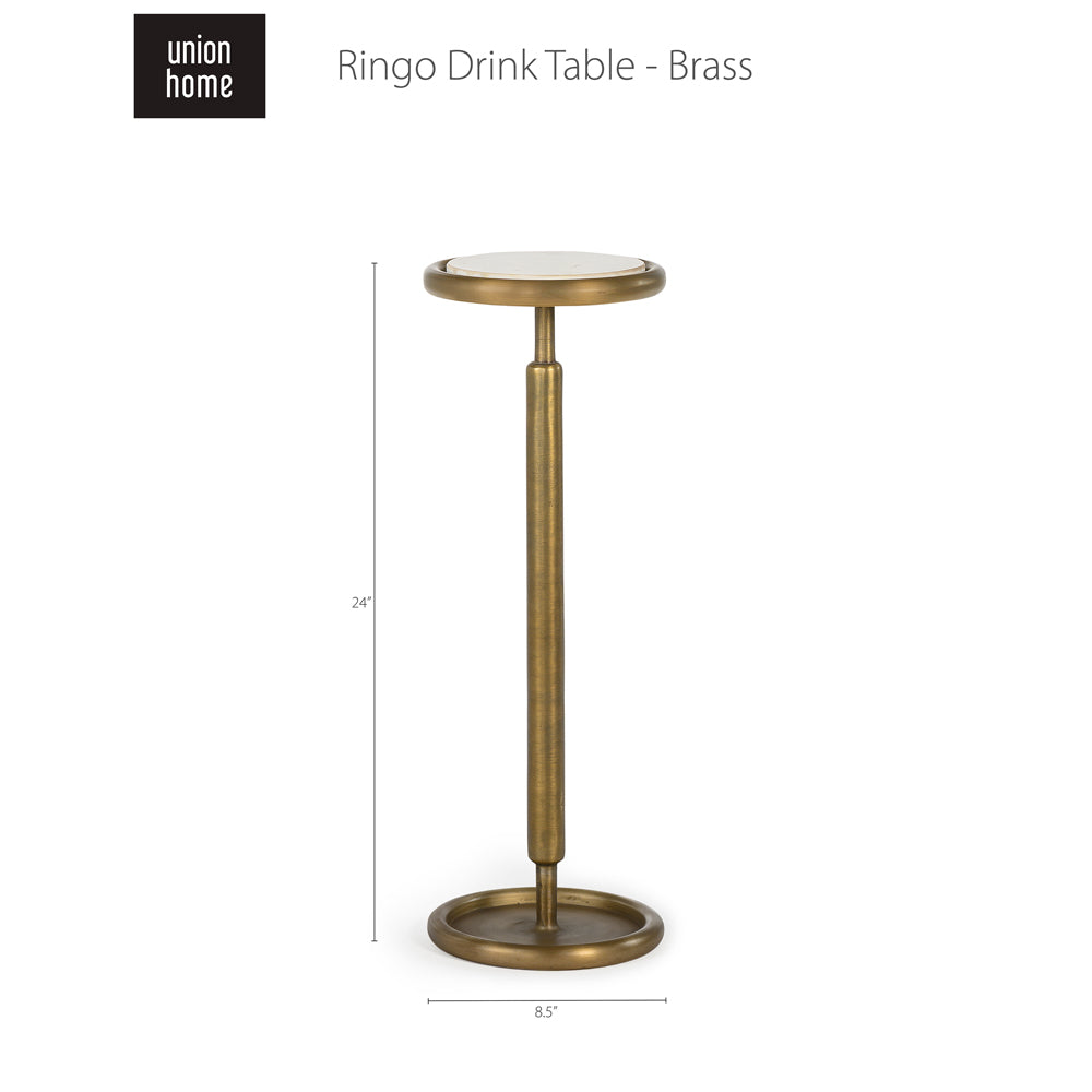 Ringo Drink Table – Brass