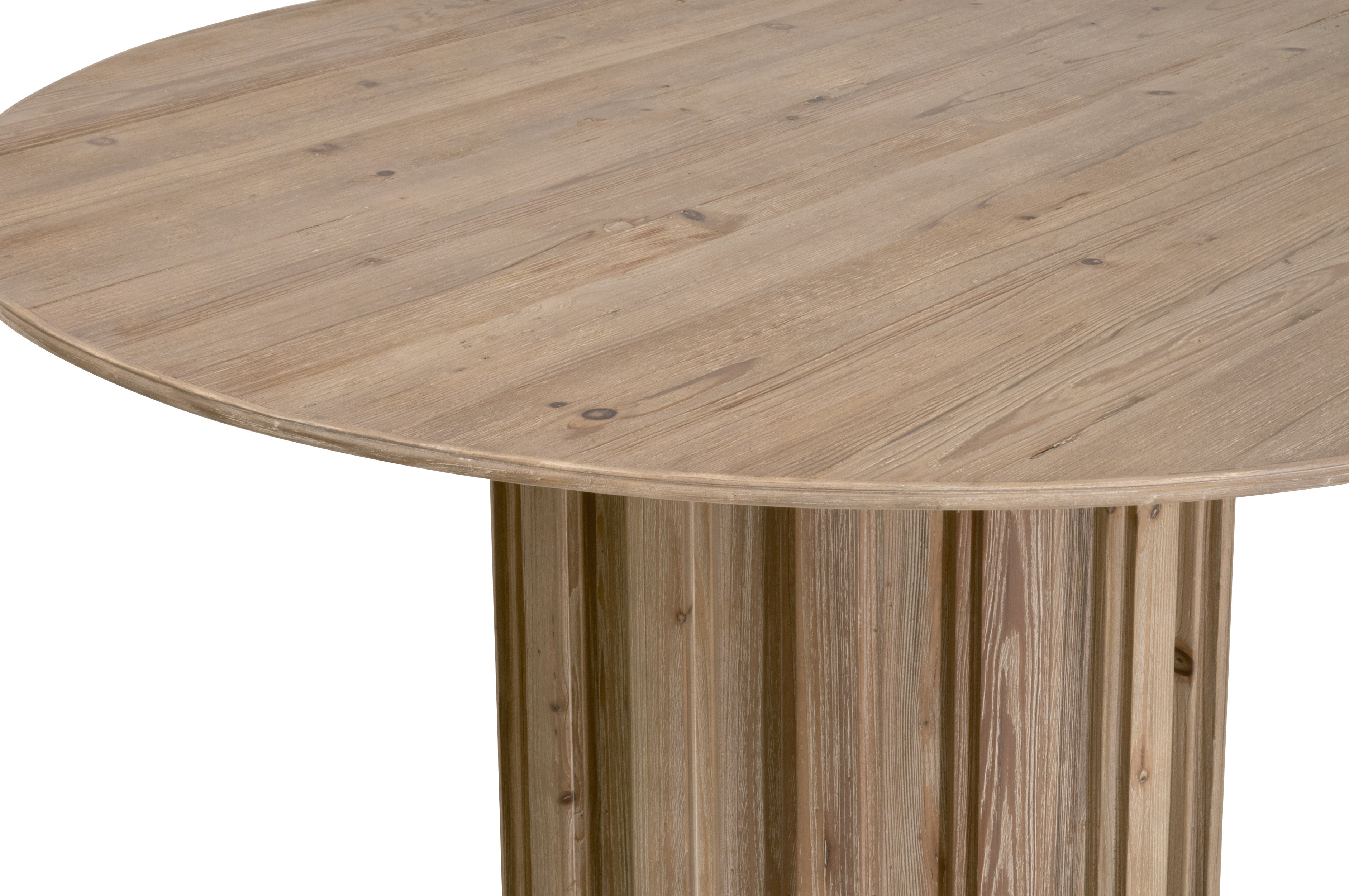 Roma 54" Round Dining Table - Smoke Grey Pine