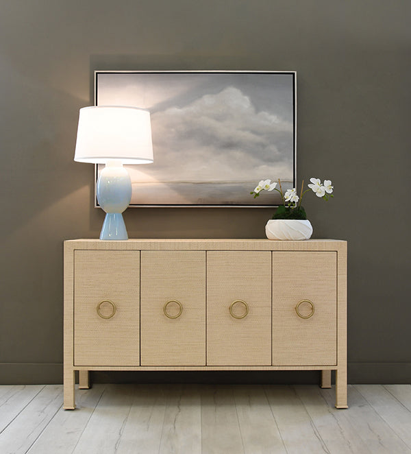 Tall Bulb Shape Ceramic Table Lamp With White Linen Shade