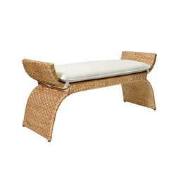 Arched Bench In Woven Water Hyacinth