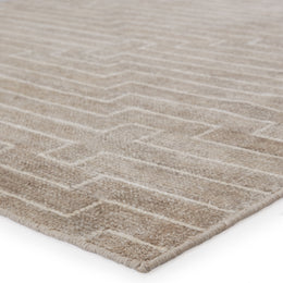 Jaipur Living Alloy Handmade Striped Light Taupe/ White Area Rug