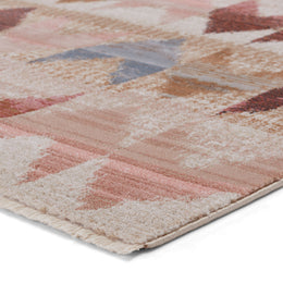 Nikki Chu by Jaipur Living Zevi Chevron Pink/ Beige Runner Rug