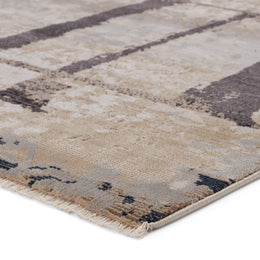 Nikki Chu by Jaipur Living Lehana Abstract Dark Brown/ Ivory Runner Rug