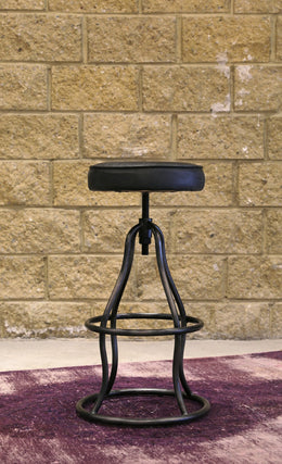 Bowie Stool - Black Leather