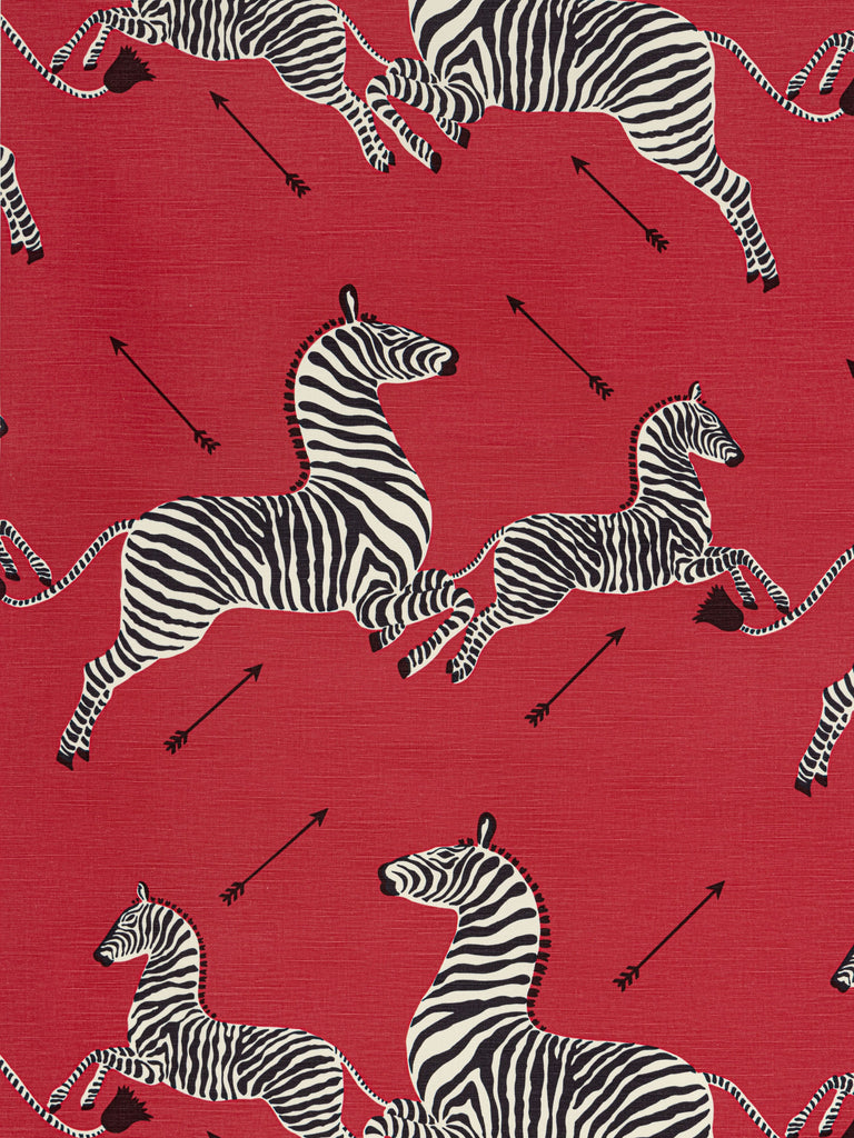 Zebras - Fabric - Masai Red