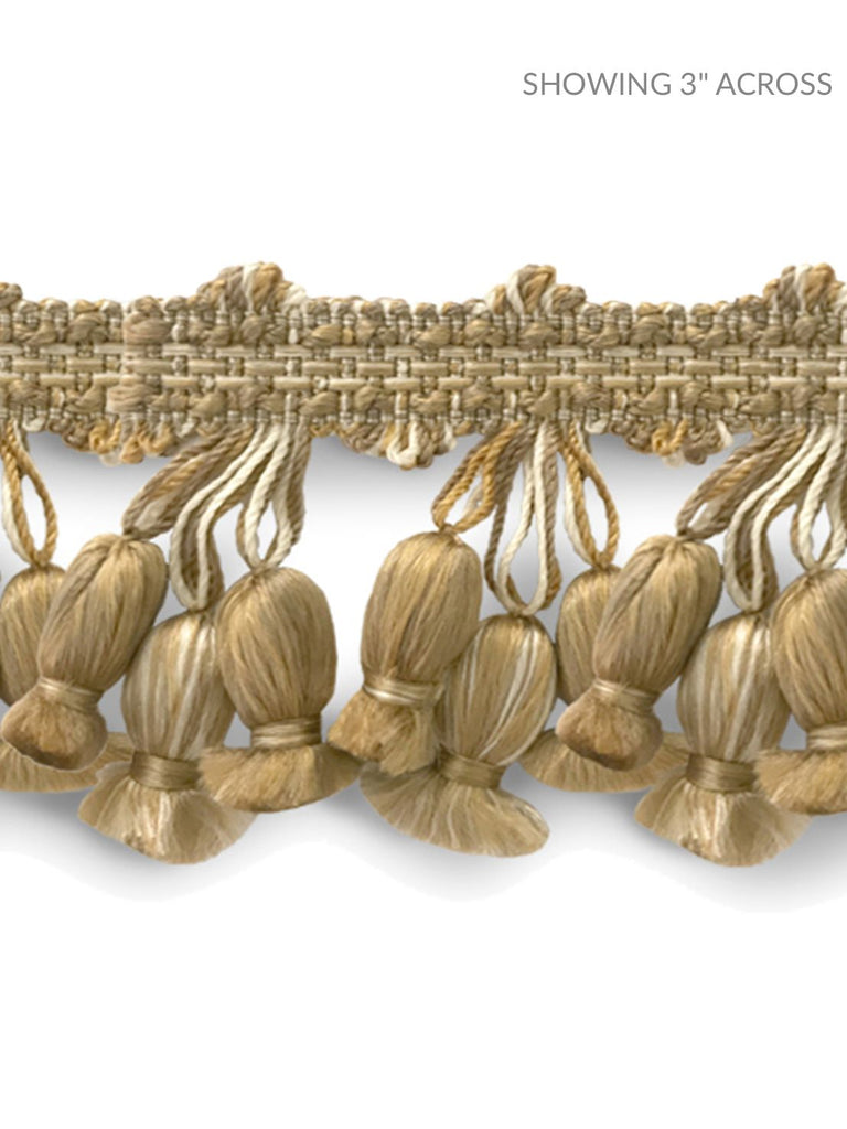 Newport Tassel Fringe - Silk - White, Fawn, Taupe