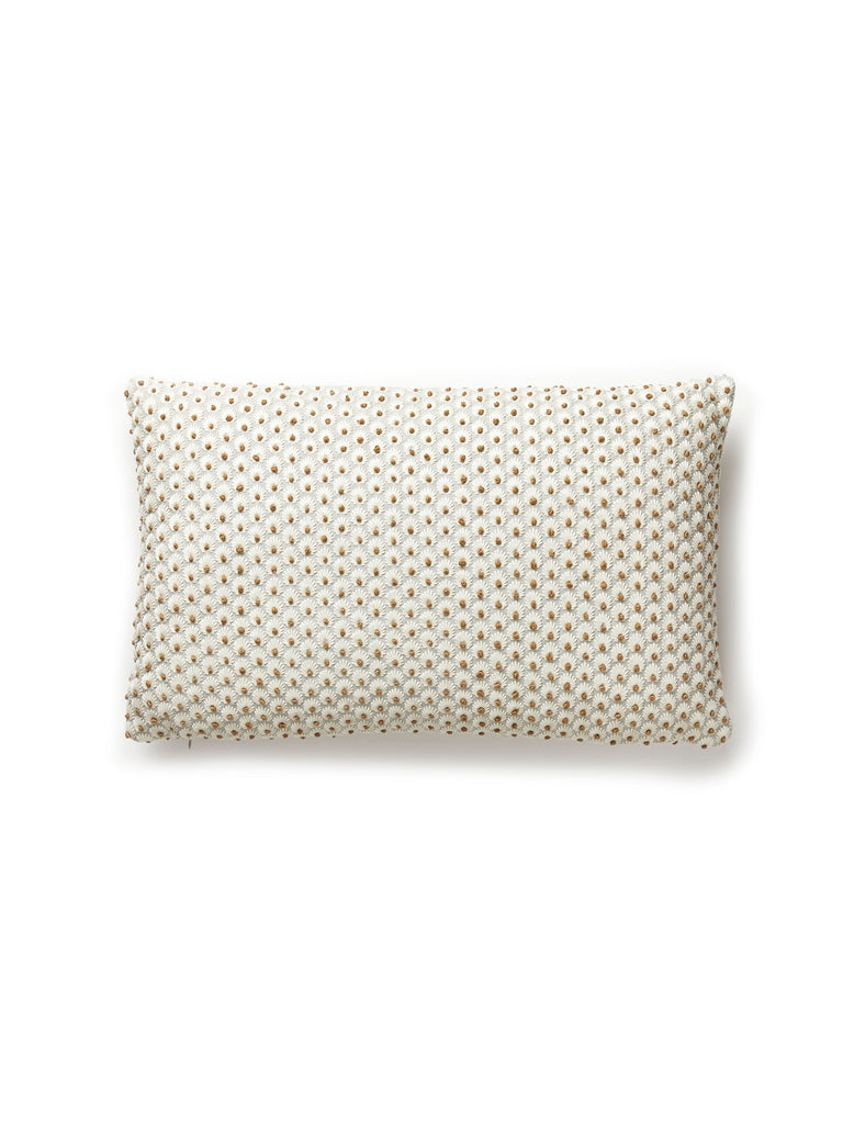 Fleur Embroidery Lumbar Pillow - 22 X 14 - Mineral