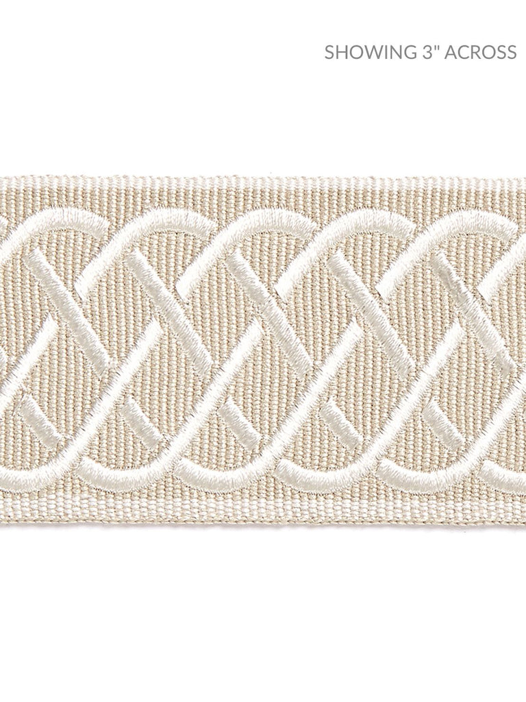 Helix Embroidered Tape - Linen