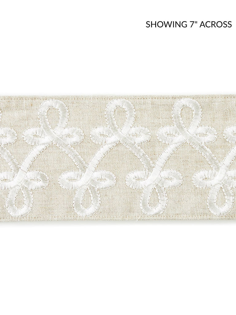 Empress Embroidered Tape - Linen