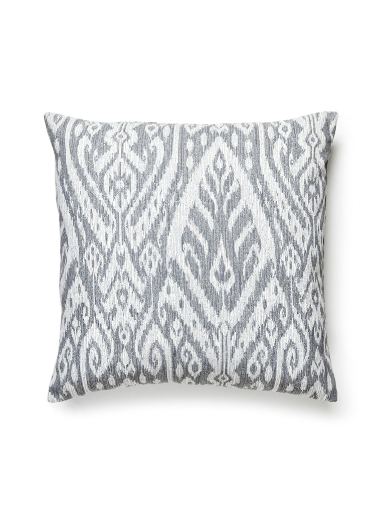 Borneo Ikat Outdoor Pillow - 22 X 22 - Smoke