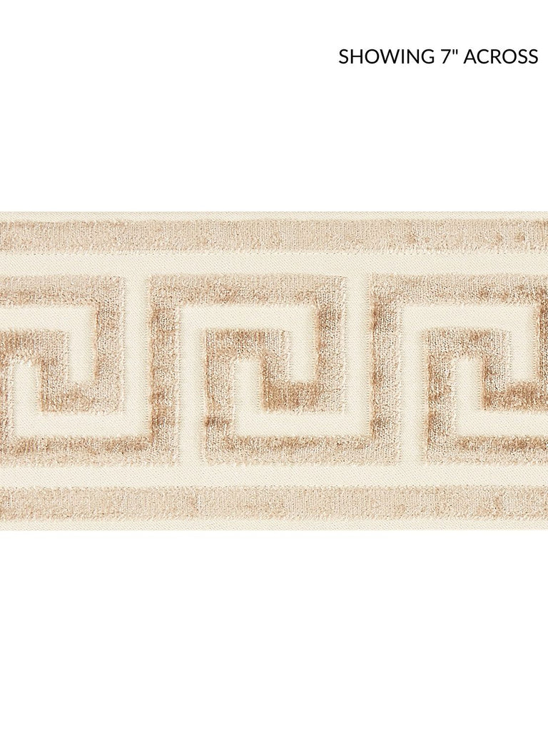 Greek Key Velvet Tape - Fawn