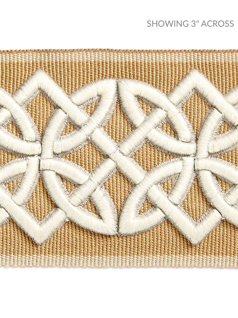 Celtic Embroidered Tape - Camel