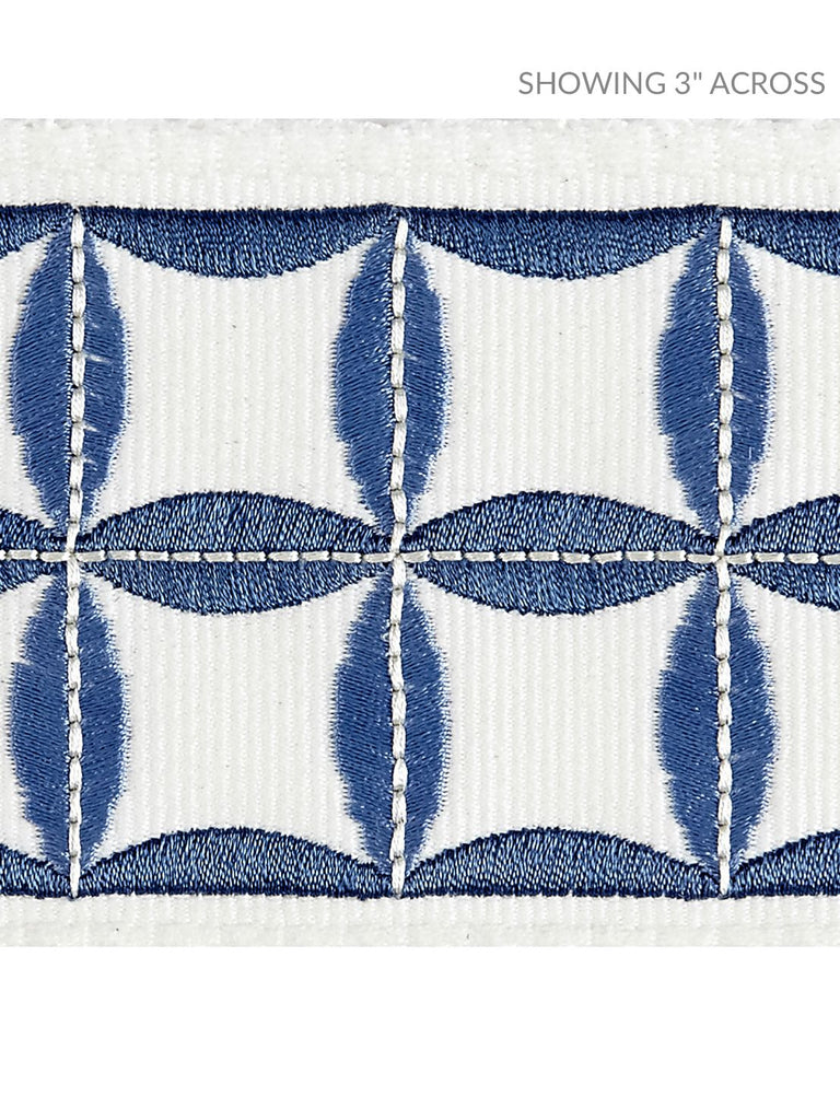 Fiori Embroidered Tape - Delft