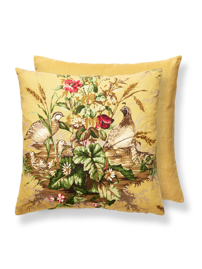 Edwin's Covey Pillow - 22 X 22 - Multi On Mustard