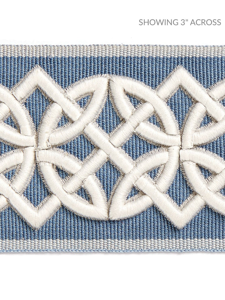 Celtic Embroidered Tape - Dusk Blue