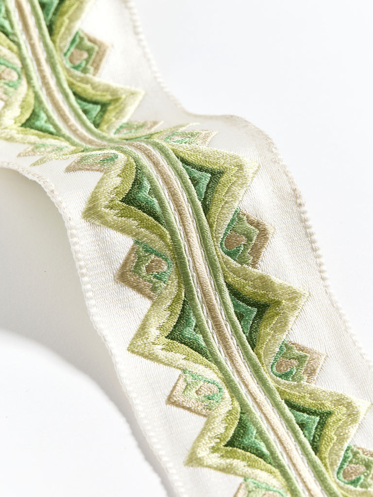 Flamme Embroidered Tape - Jade