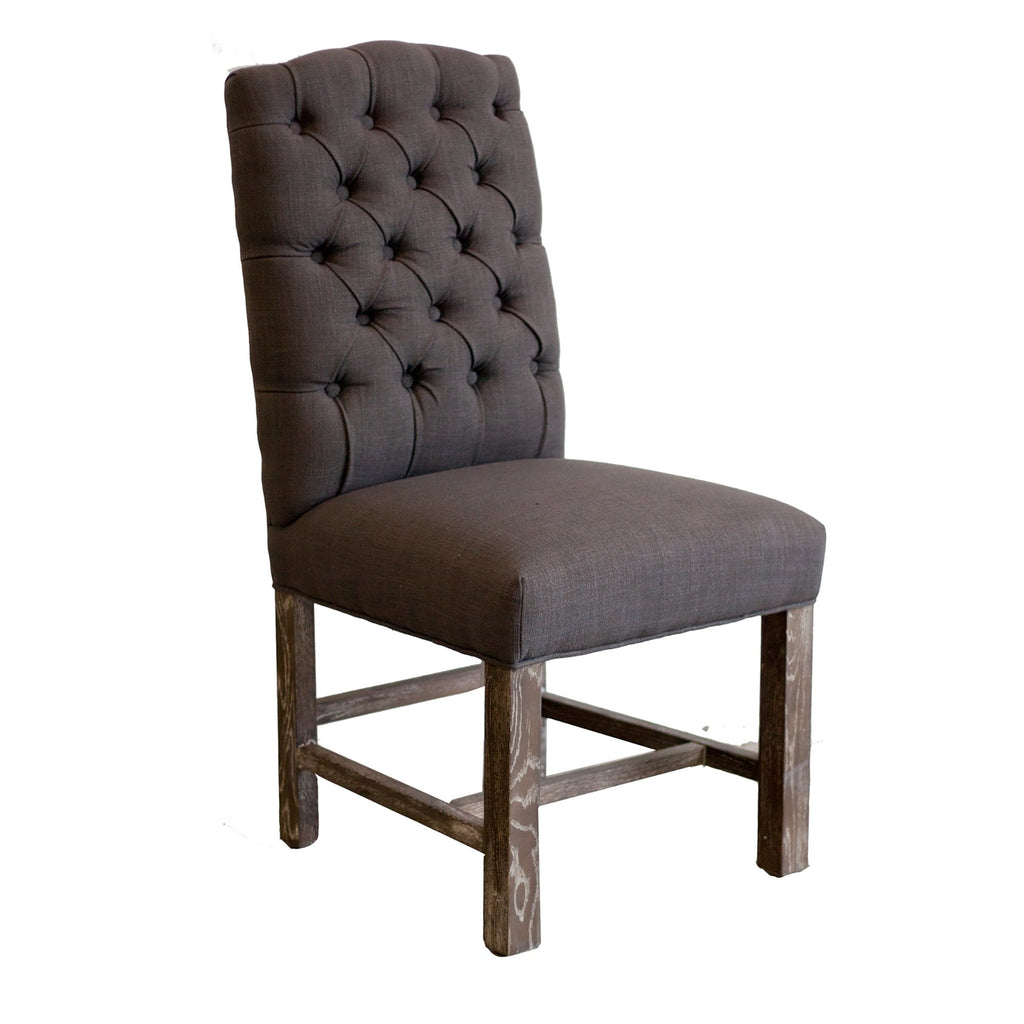 York Dining Chair - Charcoal Grey & Oak legs - Set of 2