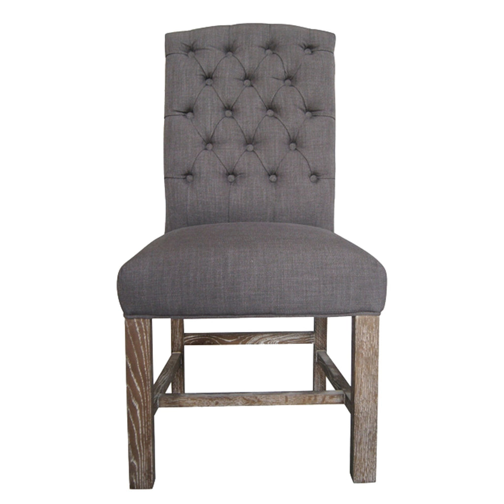 York Dining Chair - Charcoal Grey & Oak legs - Set of 2