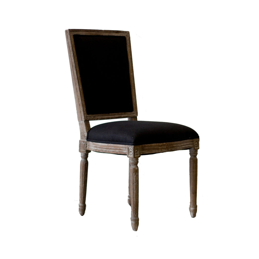 Vienna Dining Chair - Black Linen - Set of 2