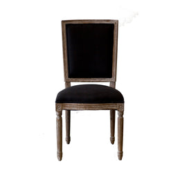 Vienna Dining Chair - Black Linen - Set of 2