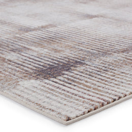 Vibe by Jaipur Living Sixton Abstract Light Gray/ Brown Runner Rug