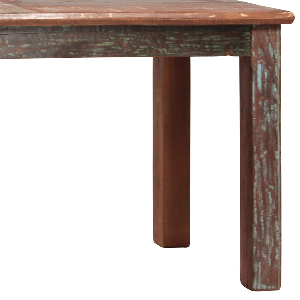 Journee 60" Rectangular Distressed Painted Reclaimed Hardwood 4-Leg Dining Table