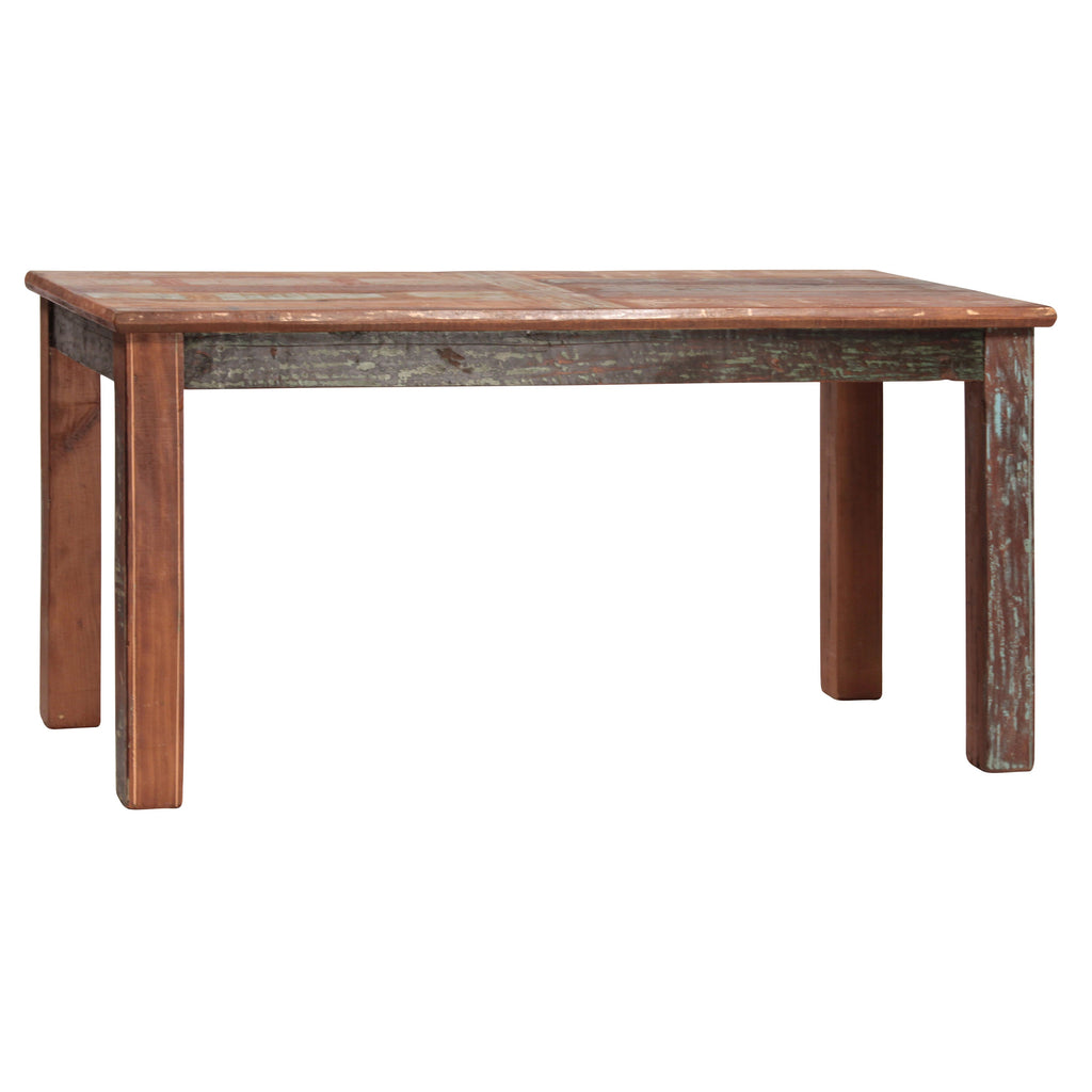 Journee 60" Rectangular Distressed Painted Reclaimed Hardwood 4-Leg Dining Table