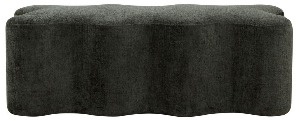 Jacqualessa Chenille Bench, Dark Green