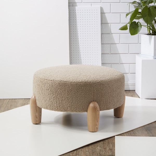 Perez Scandinavian Round Ottoman