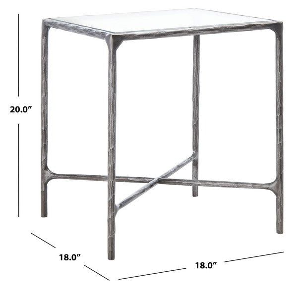 Jessa Forged Metal Square End Table