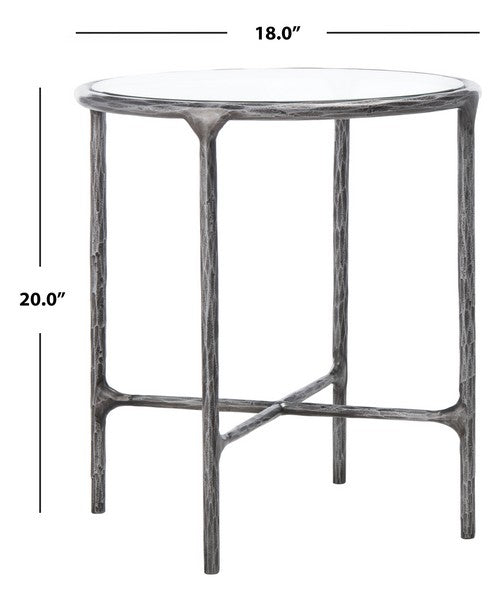 Jessa Forged Metal Round End Table