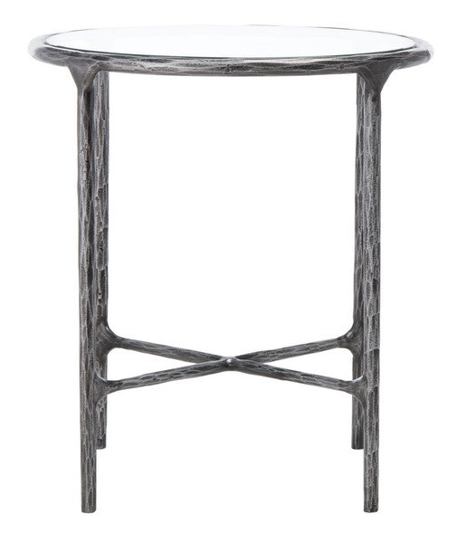 Jessa Forged Metal Round End Table