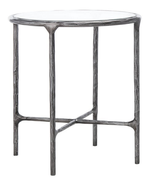 Jessa Forged Metal Round End Table