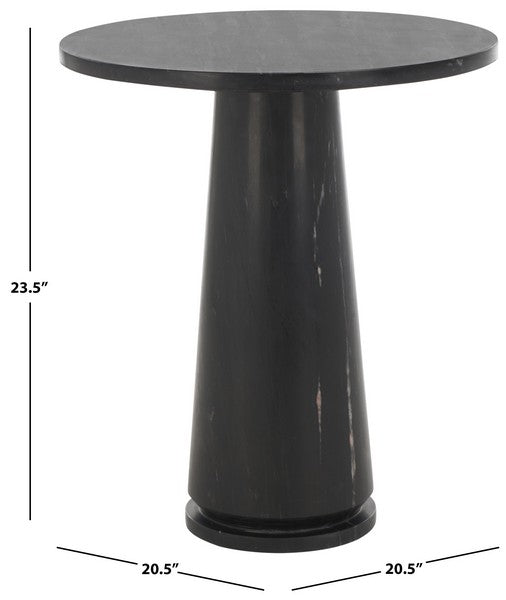 Valentia Tall Round Marble Accent Table