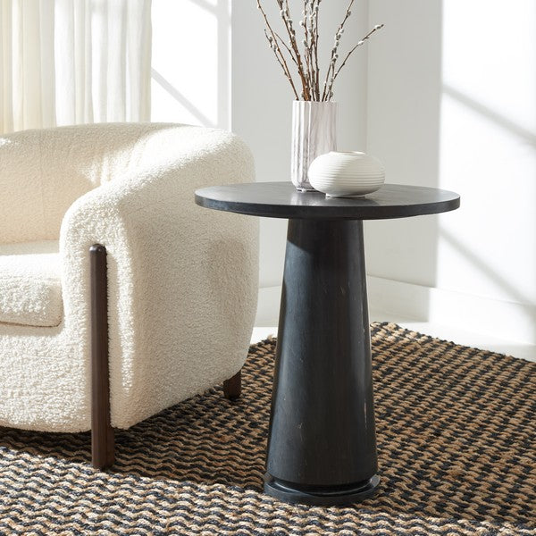 Valentia Tall Round Marble Accent Table