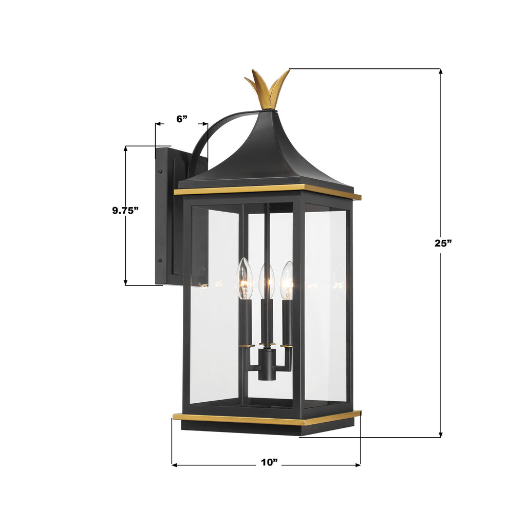 Simpson 3 Light Outdoor Sconce