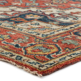 Jaipur Living Willa Hand-Knotted Medallion Red/ Multicolor Runner Rug